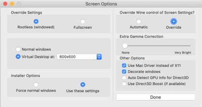 Screen Options