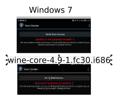 Windows 7 versus Wine staging 4.9.1