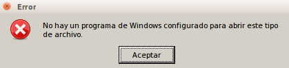 There is no Windows program configured to open this type of file
