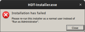 error message