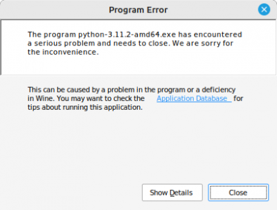 Wine Window when the installer fails