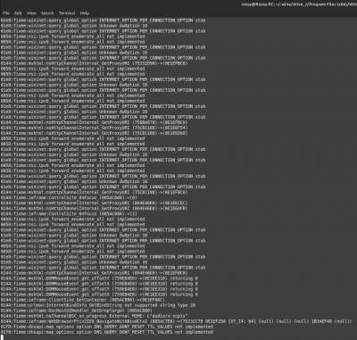 Screenshot of Terminal output