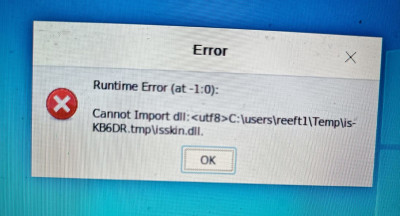 runtime error on Ezee installation