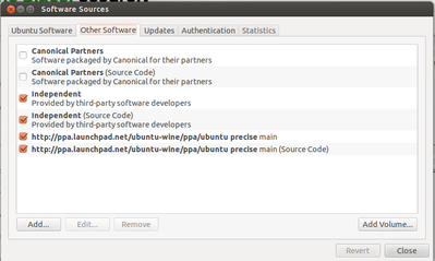 First, this is what I see after adding the WineHQ PPA.  Is this correct?