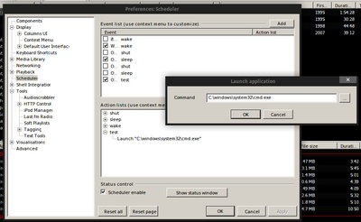 Screenshot of foo_scheduler
