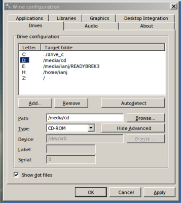 Auto detect setup of CD drive letter