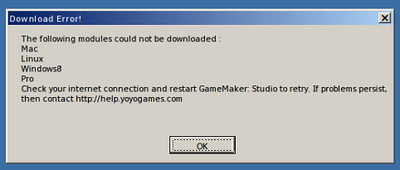 Boom, can't download and the loop starts over and over again!