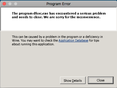 Magic the Gathering Online Error Screenshot